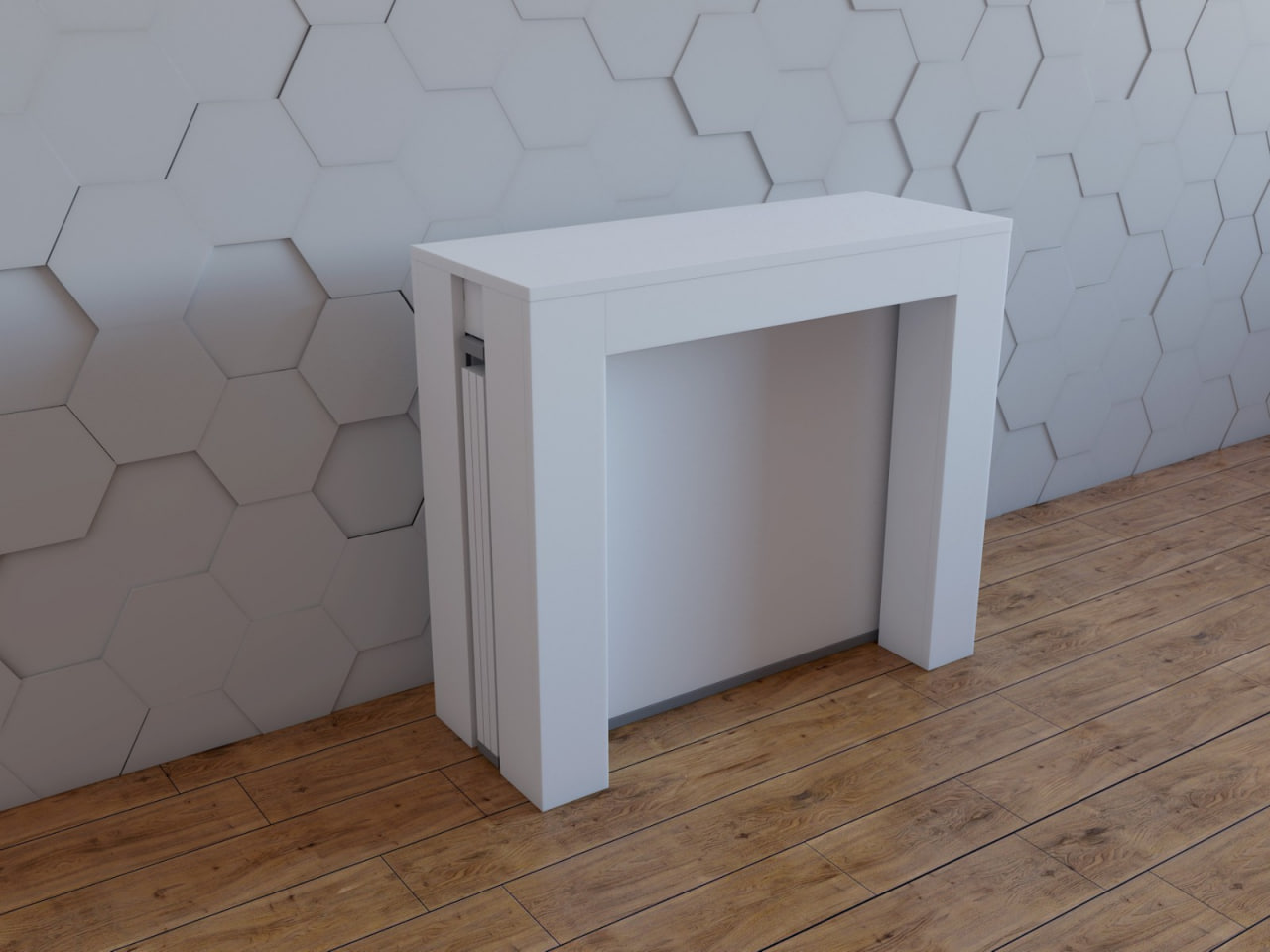 CONSOLE PLUS – Стол-консоль трансформер с корзиной